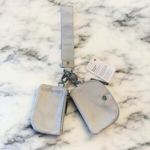 lululemon athletica Dual Pouch Wristlet in Light Gray